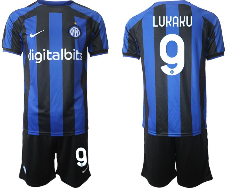 Men 2022-2023 Club Inter Milan home blue #9 Soccer Jerseys->customized soccer jersey->Custom Jersey